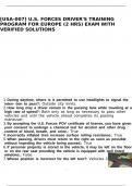 -USA-007- U&period;S&period; FORCES DRIVER-S TRAINING PROGRAM FOR EUROPE &lpar;2 HRS&rpar; EXAM