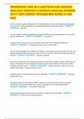 PROGRESSIVE CARE RN A QUESTIONS AND ANSWERS 2024&sol;2025 UPDATED A COMPLETE EXAM ALL ANSWERS GET IT 100&percnt; CORRECT DETAILED BEST RATED A&plus; FOR PASS