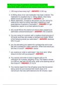 RN Pharmacology A questions and Answers brand New  2025&sol;2026 100&percnt; verified correct answers best exam for nursing 