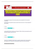 U&period;S&period; Forces Drivers Training Program for Europe Final Exam 2 He Questions and Answers 100&percnt; Correct