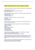  Flight Medic Final Exam with complete solutions