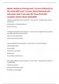 Master Resilience Training Level 1 Course Flashcards for the entire MRT Level 1 Course&period; &lpar;Some flashcards will only make sense if you view the Terms first&rpar; with complete solution New&excl;&excl; 2025&sol;2026
