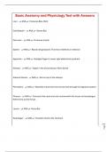 Basic Anatomy and Physiology Test with Answers