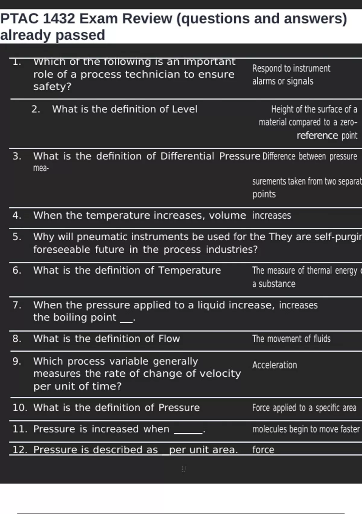 1432 R PTAC 1432 Exam Review (questions and answers) already passed - PTAC ...