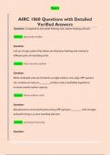 AIRC 1060 Questions with Detailed  Verified Answers
