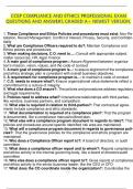 CCEP COMPLIANCE AND ETHICS PROFESSIONAL EXAM QUESTIONS AND ANSWERS GRADED A&plus; NEWEST VERSION&period;
