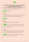 AVIA 101 Final Exam Questions with  Detailed Verified Answers 