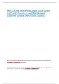 HVAC NATE Heat Pump Exam Guide Latest  2025 With Questions and Well Detailed  Solutions Graded A&plus;&vert;Assured Success 