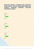 SKILLSUSA MEDICAL TERMINOLOGY COMPLETE STUDY GUIDE &sol; ACTUAL EXAM QUESTIONS AND CORRECT ANSWERS &lpar;VERIFIED&comma; DETAILED ANSWERS&rpar; A GRADE&period;