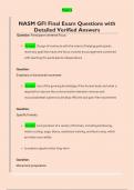 NASM GFI Final Exam Questions with  Detailed Verified Answers