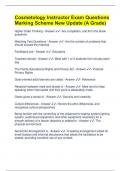 Cosmetology Instructor Exam Questions Marking Scheme New Update &lpar;A Grade&rpar;