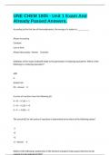 UNE CHEM 1005 - Unit 1 Exam And  Already Passed Answers&period;