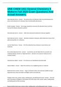 UNE CHEM 1011 General Chemistry II Midterm Fall 2020 Exam Questions And Actual Answers&period;