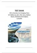  TEST BANK HILL'S CHEMISTRY FOR CHANGING TIMES 15TH EDITION JOHN HILL ALL CHAPTER COMPLETE LATEST NEWEST VERSION 2025&period;26