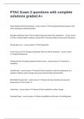 PTAC Exam 2 questions with complete solutions graded A&plus; 