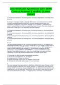 uworld NCLEX Questions With 100&percnt; Correct Answers &vert; Verified &vert; Latest Update