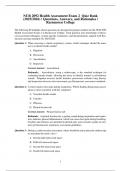 NUR 2092 Health Assessment Exam 2 Quiz Bank &lpar;2025&sol;2026&rpar; &vert; Questions&comma; Answers&comma; and Rationales &vert; Rasmussen College