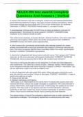 NCLEX-RN test uworld Complete Questions And Answers &vert; Verified