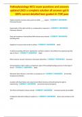 Pathophysiology WCU exam questions and answers updated 2025 a complete solution all answers get it &Tab;100&percnt; correct detailed best graded A&plus; FOR pass