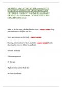 NURSING 185 FINAL NEWEST EXAM 2025 WITH MULTIPLE CHOICE OF QUESTIONS AND DETAILED SOLVED SOLUTIONS ALREADY GRADED A&plus; AND 100&percnt; GUARANTEE PASS &lpar;JUST RELEASED&excl;&excl;&excl;&excl;&excl;&excl;&rpar;