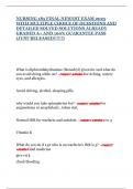 NURSING 185 LATEST EXAM 2 2025 WITH MULTIPLE CHOICE OF QUESTIONS AND DETAILED CORRECT ANSWERS ALREADY GRADED A&plus; AND 100&percnt; GUARANTEE PASS &lpar;BRAND NEW&excl;&excl;&excl;&excl;&excl;&excl;&rpar;