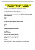 CYSTIC FIBROSIS 2025 EXAM QUESTIONS WITH 100&percnt; CORRECT ANSWERS&excl;