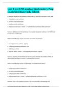 Unit 4 test UNE medical biochemistry Prep  Exam Questions Fully Solved&period;