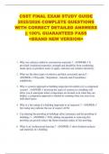 CSST FINAL EXAM STUDY GUIDE  2025&sol;2026 COMPLETE QUESTIONS  WITH CORRECT DETAILED ANSWERS  &vert;&vert; 100&percnt; GUARANTEED PASS  <BRAND NEW VERSION> 