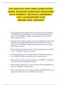 UCF BIOLOGY EXIT FINAL EXAM STUDY  GUIDE 2025&sol;2026 COMPLETE QUESTIONS  WITH CORRECT DETAILED ANSWERS &vert;&vert;  100&percnt; GUARANTEED PASS  <BRAND NEW VERSION> 
