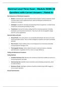 Electrical Level Three Exam - Module 26306-20 Questions with Correct Answers &vert; Rated A&plus;