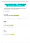 TPC Electrical Level 3 Test Questions with Correct Answers &vert; Rated A&plus;