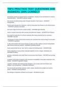 TSFA PRACTICE TEST QUESTIONS AND ANSWERS 100&percnt; CORRECT