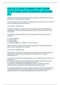 SALES CLOUD CONSULTANT EXAM QUESTIONS AND ANSWERS &lpar;GRADED A&plus;&rpar;