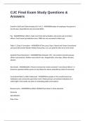 CJC Final Exam Study Questions & Answers