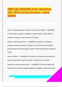 HBIO 202 Exam Guide 2025&sol;2026 &ndash; 100&percnt; Correct Answers &vert; Human Biology & Nutrition Study Set