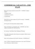  COMMERCIAL CASUALTY II &ndash; CISR EXAM QUESTIONS AND ANSWERS 2025