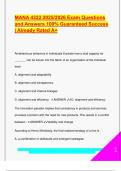 MANA 4322 Strategic Management Exam Guide 2025&sol;2026 &ndash; 100&percnt; Solved Q&A &vert; A&plus; Verified University-Level Study Set