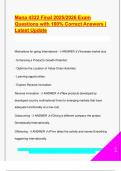 MANA 4322 EXAM PACKAGE DEAL QUESTIONS AND VERIFIED DETAILED ANSWERS &vert; 100&percnt; GUARANTEED PASS &vert; ALREADY GRADED A&plus;