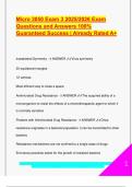 MICR 3050 Exam 3 Study Guide 2025&sol;2026 &ndash; Antimicrobial Resistance&comma; Foodborne Illness & Fermentation &vert; A&plus; Verified Q&A
