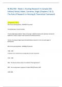 NURS2760 - Week 1 Nursing Research in Canada &lpar;5th Edition&rpar; Wood&comma; Haber&comma; Cameron&comma; Singh &lpar;Chapters 1 & 2&rpar; The Role of Research in Nursing & Theoretical Framework&period;pdf