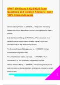 SPMT 370 Exam 3 Study Guide 2025&sol;2026 &ndash; Decision-Making&comma; Risk&comma; Loyalty & Post-Purchase Behavior &vert; Full A&plus; Verified Answers