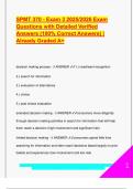 SPMT 370 EXAM PACKAGE DEAL QUESTIONS AND VERIFIED DETAILED ANSWERS &vert; 100&percnt; GUARANTEED PASS &vert; ALREADY GRADED A&plus;