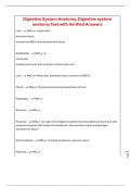 Digestive System Anatomy&comma; Digestive system anatomy Test with Verified Answers