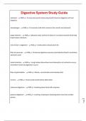 Digestive System Study Guide