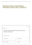 NUFD404 EXAM 1 QUESTIONS & ANSWERS SOLVED 100&percnt; CORRECT&excl;&excl;
