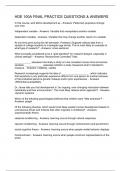 HDE 100A FINAL PRACTICE QUESTIONS & ANSWERS