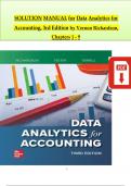 Data Analytics for Accounting&comma; 3rd Edition &ndash; Vernon Richardson&comma; Ryan Teeter & Katie Terrell &ndash; Complete Test Bank with Answers &lpar;True&sol;False&comma; Multiple Choice&comma; Essay &ndash; All Chapters&rpar;