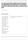 ATI MED-SURG PROCTORED EXAM TEST BANK COMPREHENSIVE QUESTIONS WITH MULTIPLE CHOICES &vert;VERIFIED & REVISED ANSWERS &lpar;NEW&rpar; 2025