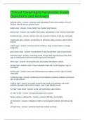 Critical Care&sol;Flight Paramedic Exam Questions and Answers
