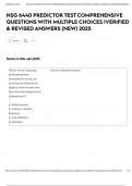 NSG 6440 PREDICTOR TEST COMPREHENSIVE QUESTIONS WITH MULTIPLE CHOICES &vert;VERIFIED & REVISED ANSWERS &lpar;NEW&rpar; 2025